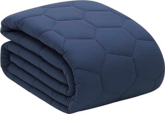 HappyBed Dark Blue dekbed zonder overtrek met instopstrook