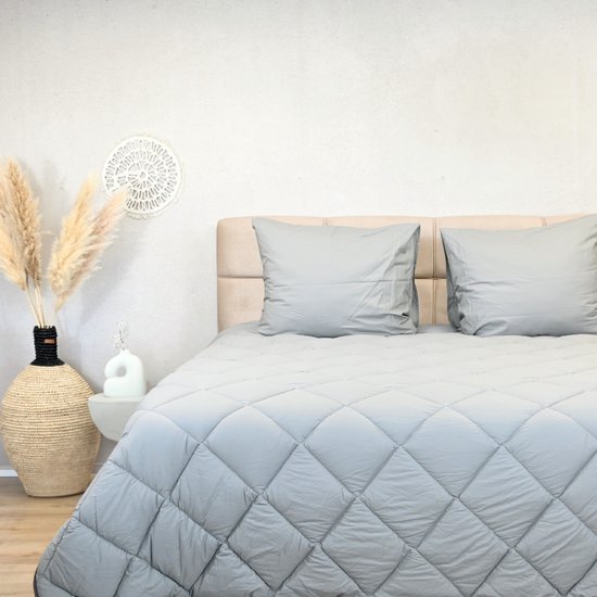 HappyBed Premium Pebble Grey katoenen dekbed zonder overtrek 200x200