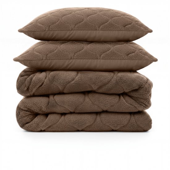 Sleeptime 2 in 1 Teddy Premium Dekbed Taupe Bruin