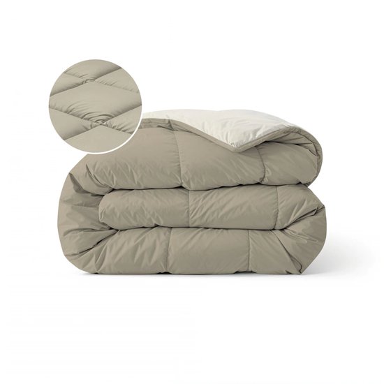 Zelesta Pure Duo zomerdekbed Warmgrijs Roomwit