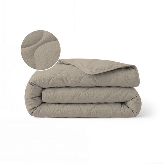 Zelesta Special Seersucker zomerdekbed Warmgrijs